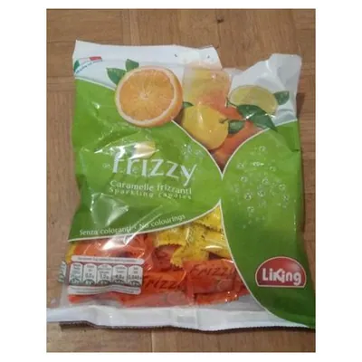Liking orange and lemon fizzy hard candy, 300 g