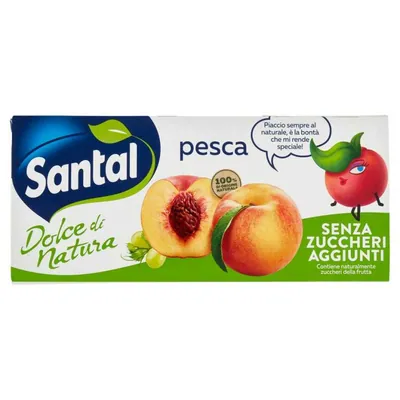 Santal Сок персиковый Dolce Natura без сахара, 3 × 200 мл
