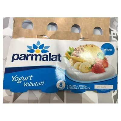 Parmalat йогурт бархатный ассорти фруктов, 8x125 г