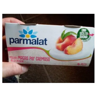 Parmalat кремовый обезжиренный йогурт 0,1% персик, 125 г