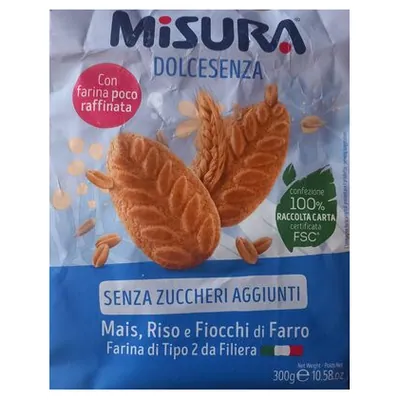 Misura Dolcesenza grain biscuits, 300 g