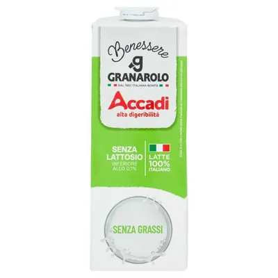 Granarolo Молоко Accadi' ультрапастеризованное обезжиренное, 1 л
