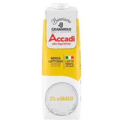 Granarolo Молоко Accadi' ультрапастеризованное цельное, 1 л
