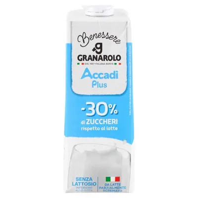 Granarolo G+ Молоко ультрапастеризованное полужирное без лактозы, 1 л
