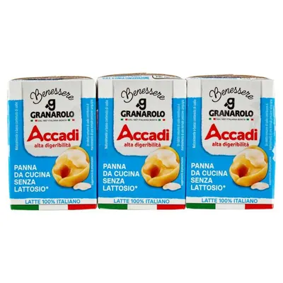 Granarolo UHT cream Accadì, 3 × 100 ml