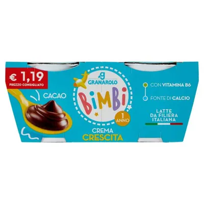 Granarolo Crema Crescita шоколадный крем, 2 × 100 мл