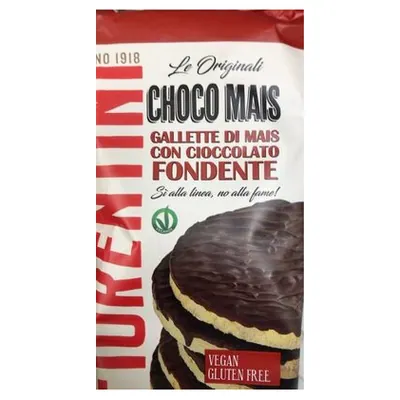 Fiorentini dark chocolate coated corn crispbreads, 100 g