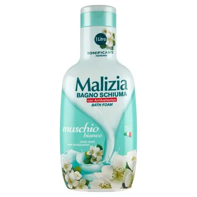 Malizia пена для ванны с антибактериальным эффектом Muschio Bianco, 1000 мл