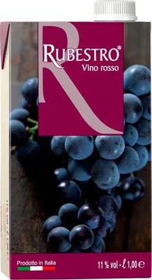 Rubestro Красное сухое вино Rosso D'Italia Brick, 1 л, 11,5%