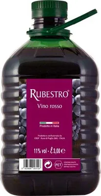 Rubestro Красное сухое вино Rosso D'Italia Pet, 3 л, 11,5%