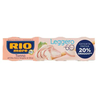 Rio Mare light tuna in extra virgin olive oil, 4 × 60 g