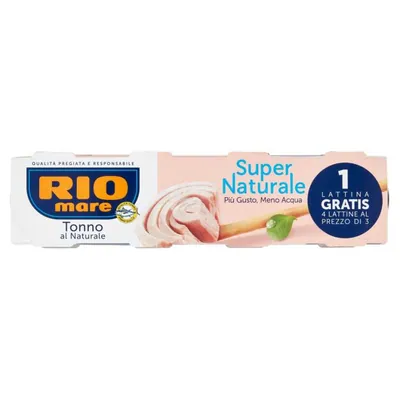 Rio Mare Tuna Super Naturale, 3 + 1 pcs × 56 g