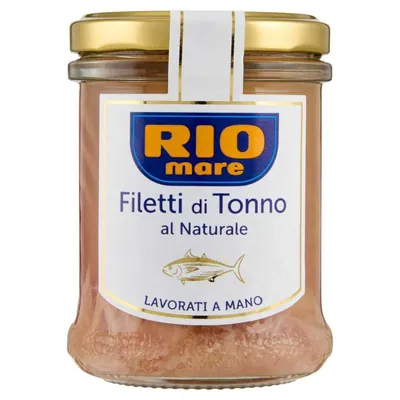 Rio Mare hand-processed tuna fillets in natural water, 180 g