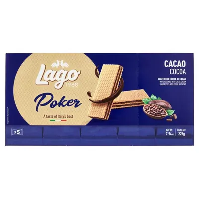 Gastone Lago Poker cocoa wafers, 5 pcs, 45 g