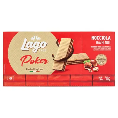 Gastone Lago Poker hazelnut wafers, 5 pcs, 45 g