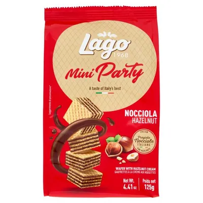 Gastone Lago Mini Party hazelnut wafers, 125 g