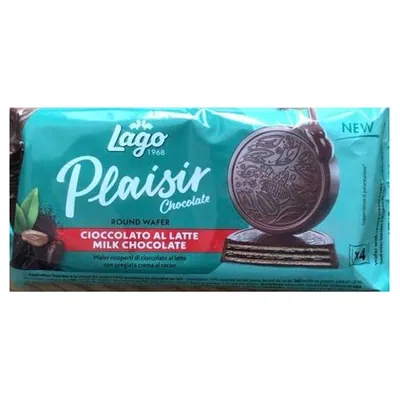 Lago круглые вафли Plaisir с шоколадом, 96 г