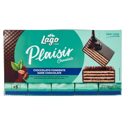Gastone Lago Plaisir dark chocolate wafers, 5 pcs, 38 g