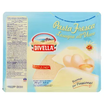 Divella лазанья яичная, 250 г