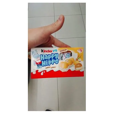Kinder Happy Hippo вафельный батончик с молочно-ореховой начинкой