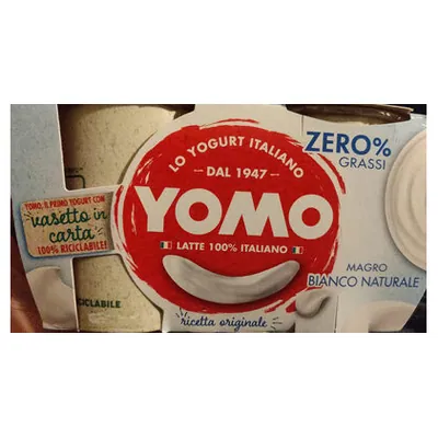Yomo low-fat natural plain yogurt 0,1%, 125 g x 2