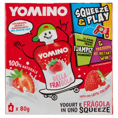 Yomo Yomino strawberry yogurt, 4x80 g