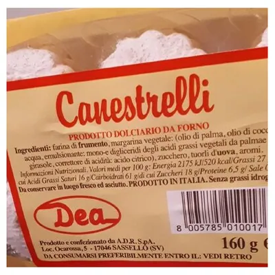 Dea Canestrelli biscuits, 160 g