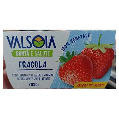Valsoia Yosoi strawberry soy yogurt, 2 pcs, 125 g