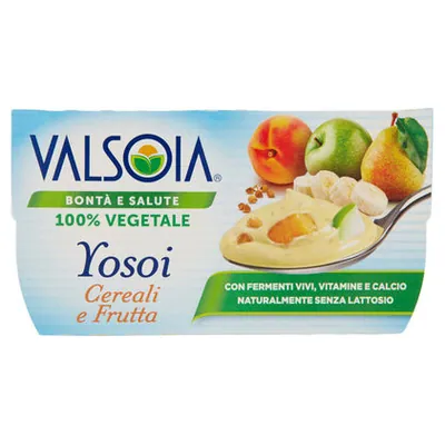 Valsoia Yosoi cereals and fruit soy yogurt, 2 pcs, 125 g