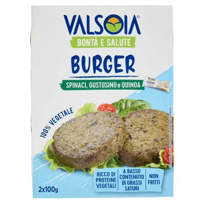 Valsoia Bontà e Salute Шпинатные бургеры, 2 × 100 г