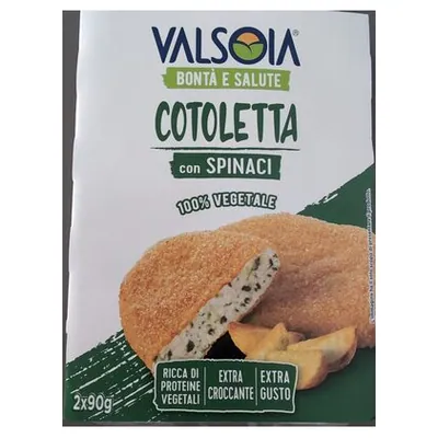 Valsoia spinach vegetable cutlets, 2 pcs., 180 g