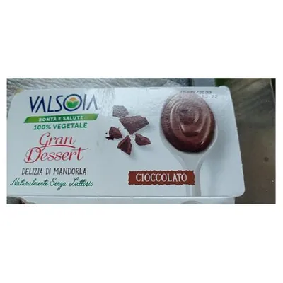 Valsoia chocolate almond dessert, 2x115 g