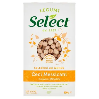 SELECT Нут мексиканский в картонной упаковке, 400 г