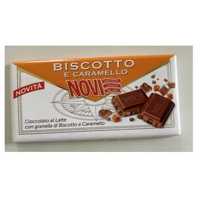 Novi шоколад с печеньем и карамелью, 100 г