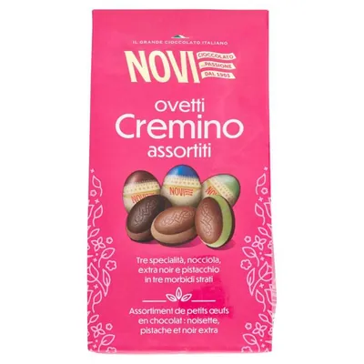Novi Шоколадные яйца с ассорти кремино, 160 г