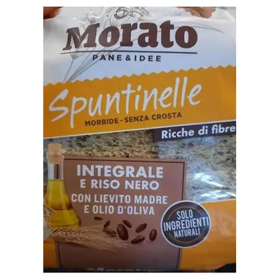 Morato sliced bread with black rice Spuntinelle Riso Nero, 400 g