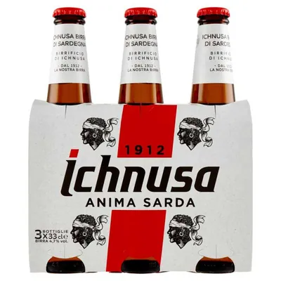 Ichnusa beer, 3 × 0.33 l, 4.7%
