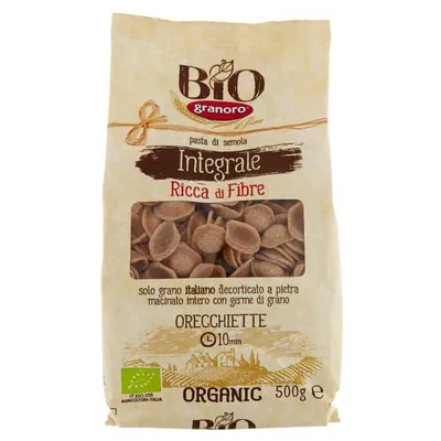 Granoro organic whole grain orecchiette, 500 g