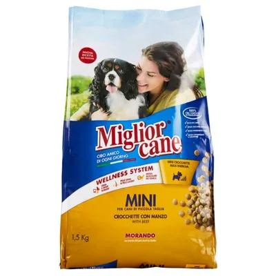 Migliorcane mini dry dog food with beef, 1.5 kg