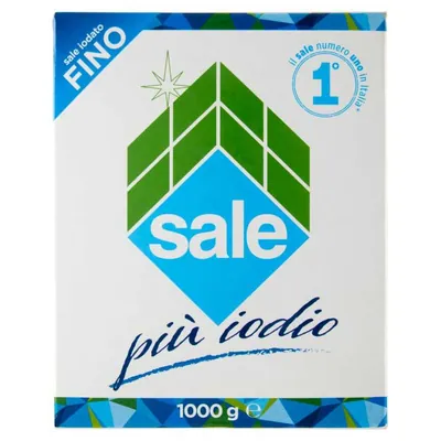 Sale di Sicilia пищевая соль мелкая йодированная, 1 кг