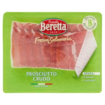 Fratelli Beretta ветчина сыровяленая выдержанная нарезка, 100 г