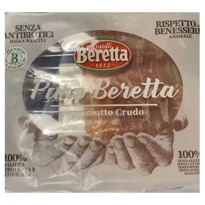 Beretta ветчина сыровяленая Puro нарезка, 90 г