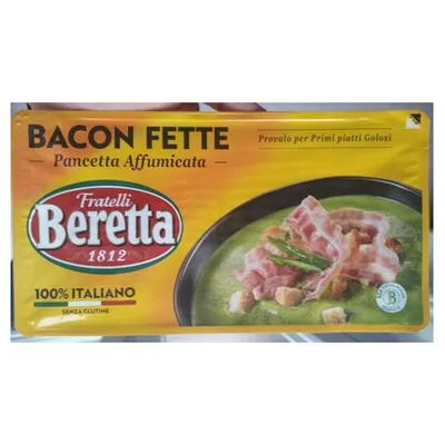 Fratelli Beretta sliced smoked bacon, 100 g