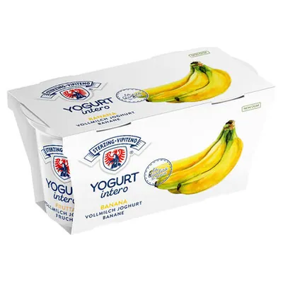 Vipiteno йогурт со вкусом банана, 125 г x 2