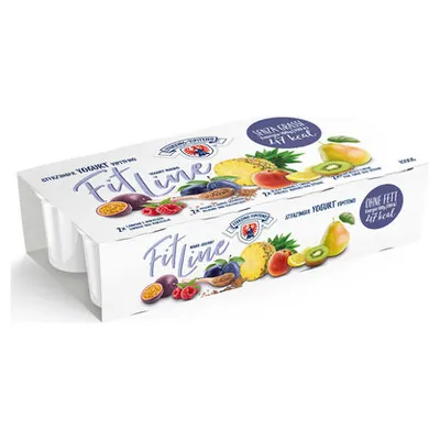 Vipiteno обезжиренный йогурт Fitline ассорти, 125 г х 8