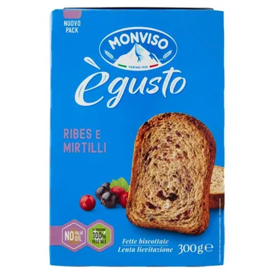 Monviso хрустящие хлебцы Biscotto Salute с черникой, 300 г
