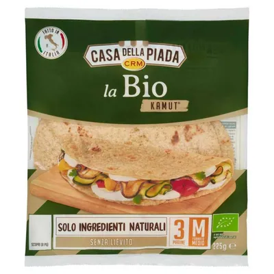 Casa della Piada Crm пьядина слоёная органическая из камута, 200 г