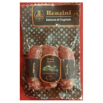 Renzini колбаски из мяса кабана Salsiccia di Cinghiale, 100 г