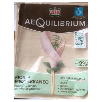 AIA Aequilibrium Fior di Mediterraneo грудка индейки нарезка, 100 г