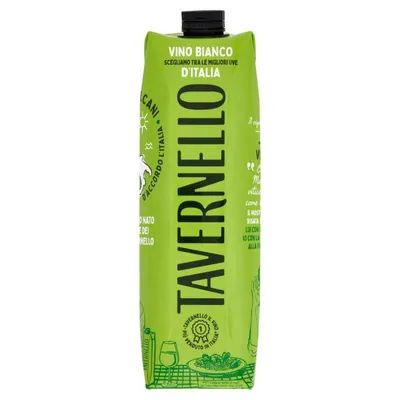 Tavernello Белое сухое вино Bianco D'Italia Brick, 1 л, 10,5%